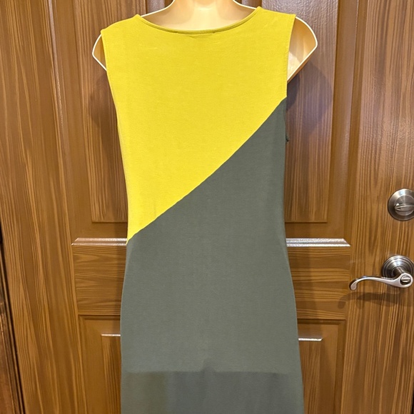 WHBM Green and Yellow Sheath Dress Sleeveless Women's XSP - Picture 8 of 8